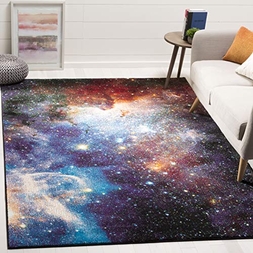 Safavieh Galaxy Collection GAL109P Purple Multi Color Abstract Anti Pil Rug Living Room Bedroom Rug 4ft x 72in