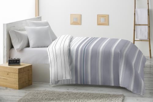 Miracle Home Trivia Reversible Duvet 300 g/m² Soft and Breathable Microfibre, 105 Bed, 200 x 260 cm