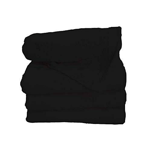 Miracle Home Nile Towel 2 Pieces 50 x 100 cm 100% Cotton, Black, 50 x 100 cm