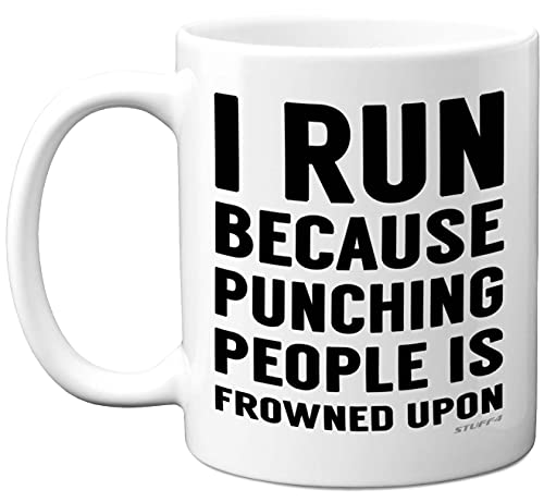 Stuff4 Running Gifts for Women and Men, Funny Novelty Triathlon Runners Mug - Running Mug, Half Marathon Gifts, 11oz Ceramic Dishwasher Safe Well Done, Birthday, Christmass, Congrats
