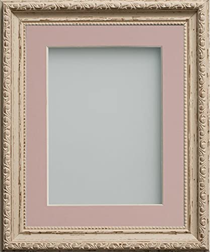 Frame Company Brompton Vintage Cream A2 Photo Frame with Pink Mount for A3