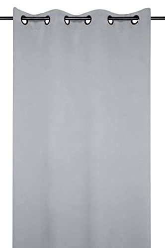 LOVELY CASA r41840005 Notte Blackout Curtain Polyester 180 X 135 cm grey