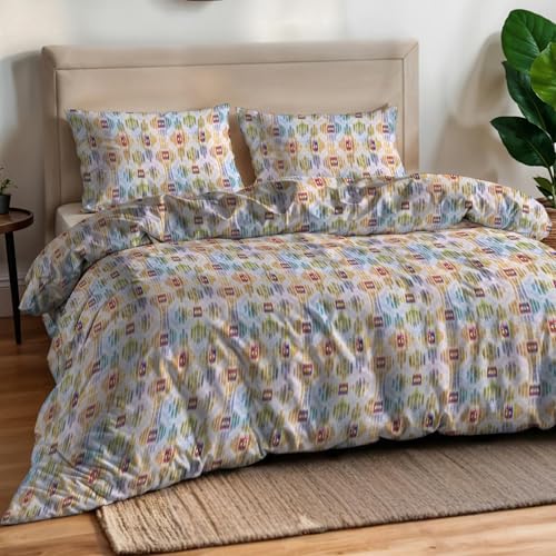 Italian Bed Linen AURORA Duvet Cover Set, Digital Print, Double, Galax