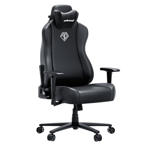 Anda Seat Novis Max Gaming Chair for Adults - Extra Large Reclining Video Game Chairs, PVC leather Ergonomic Gaming Chair, Heavy Duty Back Lumbar Support - Luxury Black Computer Chairs for Home & Work