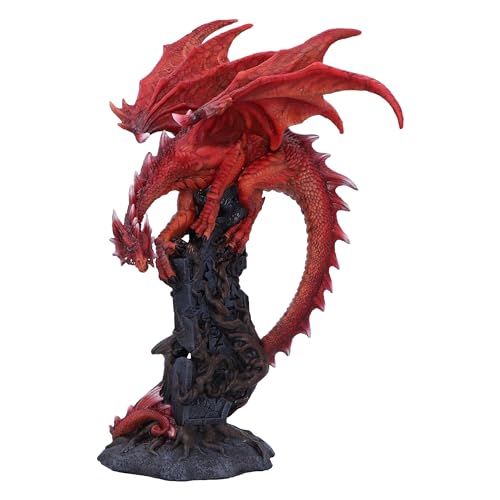 Nemesis Now Draconic Roots 28.5cm, Red, Dragon Figure - Resin, Red Dragon Ornament, Collectable Dragon Giftware, Cast in the Finest Resin, Expertly Hand-Painted