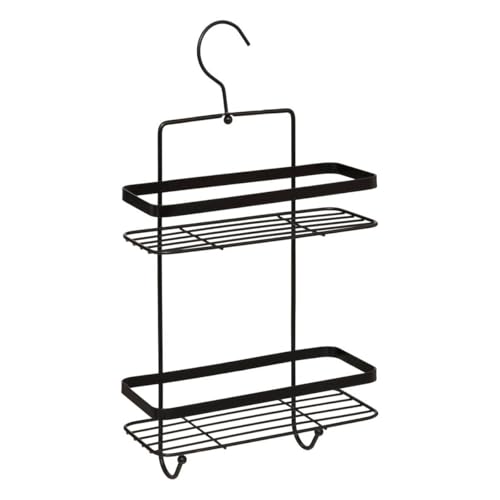 5 five simply smart 5Five ??? Black Steel Shower Caddy ??? 25.5 x 12 x 31 cm ??? Bathroom Storage, Shower Organizer, Practical Bath Accessory