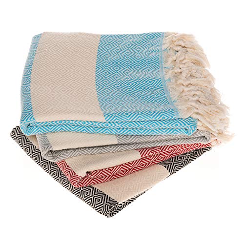 Clotho Beach Towels 4 Pack - Turkish Beach Towel Oversized Set of 4-100% Cotton 39 x 70 inch - Quick Dry Turkish Bath Towels