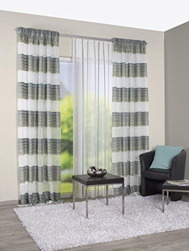 Home Fashion Curtain Fabric, Fabric, Green, 225 x 140 cm