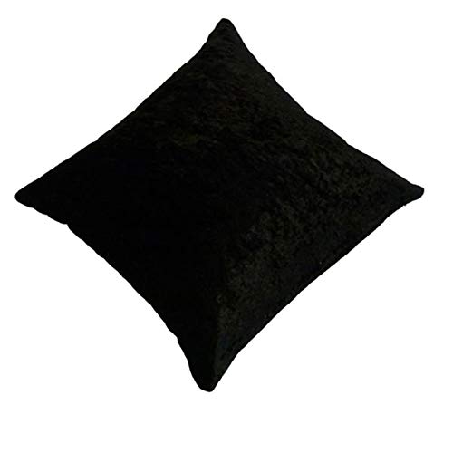 Emma Barclay Crushed Velvet Luxury Cushion Cover in Black - 17x17 (43x43cm)