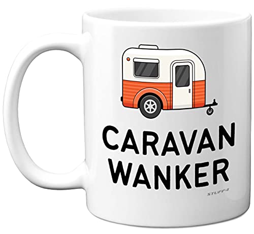 Funny Caravan Gifts Mug, Caravan W**ker - Rude Funny Christmas for Women and Men, Mugs Coffee Tea Cup, Novelty Joke Rude Birthday Gift