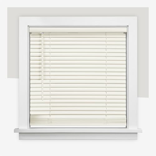 "CHICOLOGY Mini Blinds & Shades for Windows & Doors - Horizontal, Alabaster, 25"" W x 72"" H"