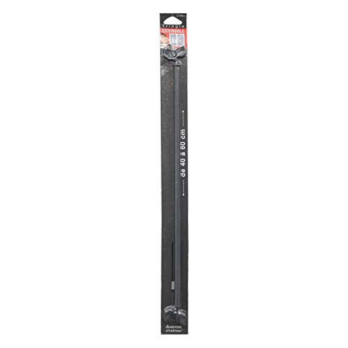 Extendible Decorative Curtain Rod 10 mm 40 60 cm Charcoal Leaf