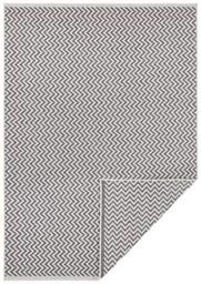 freundin Home Collection Nora Indoor & Outdoor Rug - Reversible Rug Weatherproof Modern Design Rug for Balcony, Patio, Conservatory, Bath Mat, Living Room Rug, Grey, Cream, 120 x 170 cm