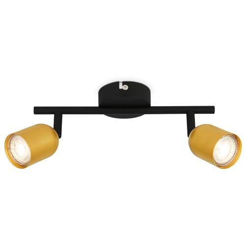 BRILONER Swivel Ceiling Light for Living Room, Bedroom and Kitchen - Black and Gold