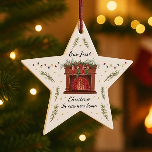 Red Ocean Christmas Decoration For New Home Acrylic Star For Christmas Tree Couple Family Friend New Home Ornament Keepsake