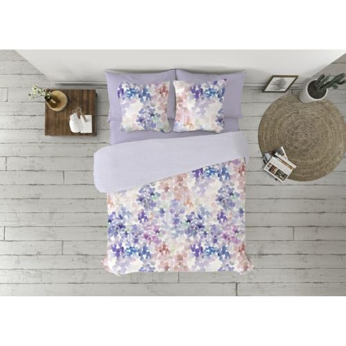 Pierre Cardin Duvet Cover Set Sara Mauve Bed 135 cm 2 Pieces