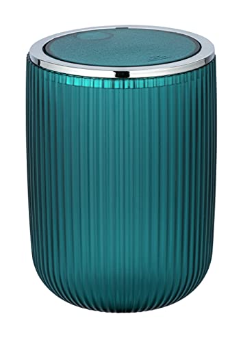 Wenko Agropoli S Bathroom Bin with Swing Lid 2 L Petrol