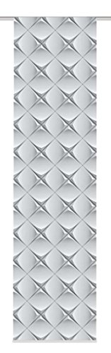 HOME FASHION Panel Blind Digital Print Decorative Fabric, Polyester, Grey, 0.2 x 60 x 245 cm