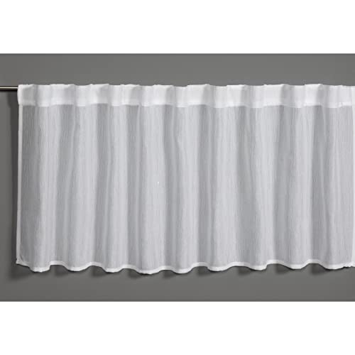 Gardinia Bistro Curtain Jacquard Voile White 140 x 45 cm