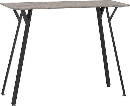 Seconique Quebec Bar Table in Concrete Effect/Black