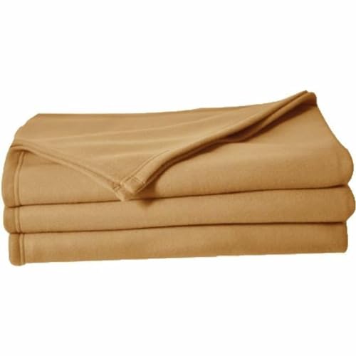 Poyet Motte Poleco Blanket in Polyester Fleece - Sand, polyester, sand, 240x220 cm
