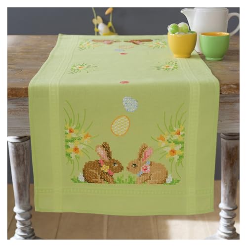Vervaco Runner: Easter Bunnies, Assorted, 40 x 2 x 20 cm