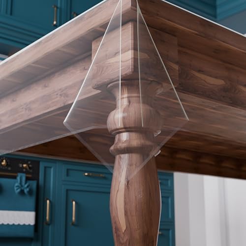 PETTI Artigiani Italiani - Transparent Plastic Tablecloth Anti-Stain PVC Table Cover - Table Protector for Kitchen and Dining Room, 18 Seater (140 x 360 cm) Rectangular