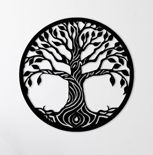 dv decovieno Wall Art, Home Decor, Tree Of Life Wall Art, Room Decor, Bedroom Decor, Metal Wall Art, Wall Decor, Wall Decoration For Living Room, Wall Hanging, Metal Black Tree, Gift İdeas