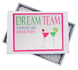 WHITE COTTON CARDS Dream Team Anniversary Mini Photo Album, Neon Cocktails, Board, White, 12.5 x 17.5 x 2.5 cm
