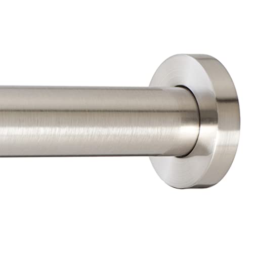 Ivilon Shower Tension Curtain Rod - Adjustable Spring Tension Rod for Shower Curtains, Bathroom, or Windows, Easy to Install, No Drilling Required, Rustproof, Adjustable 36 to 54 Inch Brushed Nickel