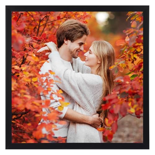 Ditwis 25x25 cm Photo Frame Black, Classic Square Picture Frame 10x10 inch for Living Room, Bedroom and Office, Wall or Desktop Display, Vertical or Horizontal