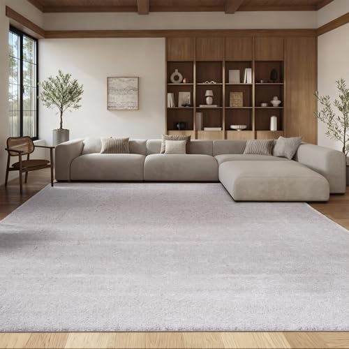 Safavieh Contemporary Rug for Living Room, Dining Room, Bedroom - Reflection Collection, Short Pile, in Cream and Ivory, 183 X 274 cm