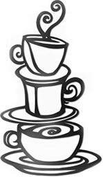 "Vivegate Coffee Decorations - 15""X9"" Metal Art Wall Decor for Coffee Bar & Kitchen"