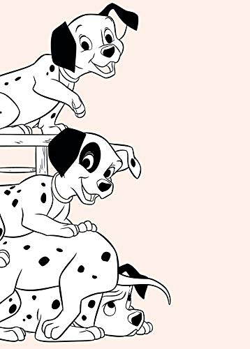 Komar Disney Wall Picture - 101 Dalmatian Playing - Children's Room, Baby Room, Decoration, Art Print - Size 50 x 70 cm (Width x Height) - Without Frame - WB006-50 x 70 cm