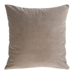 Eurofirany Velvet Kristi Cushion Cover Sofa Cushion Decorative Cushion 1 Piece 45 x 45 cm (Light Brown)