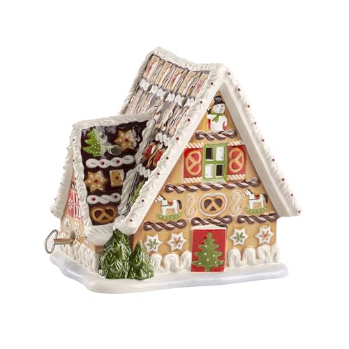 Villeroy & Boch – Christmas Toys Music Box Gingerbread Shape, Plays Let it Snow, Chrismas Decorations, Indoor Decoration Christmas, Porcelain