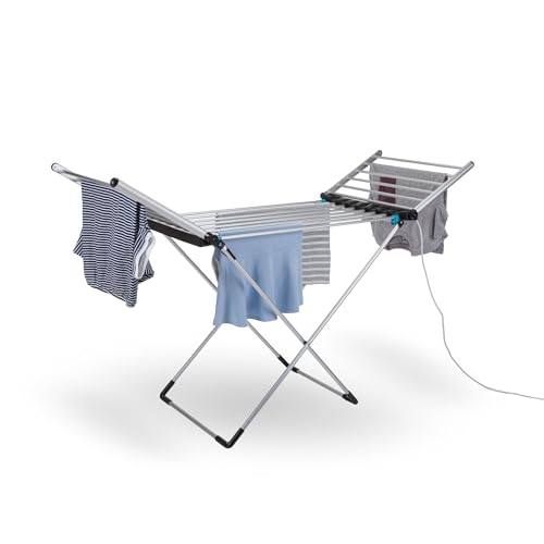 Minky SureDRI Winged Heated Clothes Airer, 12m Drying Space and 16Kg Capacity, Electric Foldable Drying Rack, Fast Drying & Portable Electric Clothes Dryer