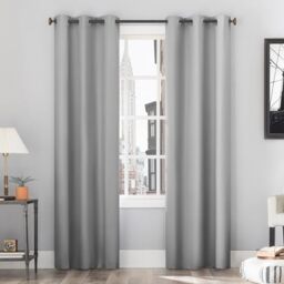 "Sun Zero Cyrus Thermal 100% Blackout Grommet Curtain Panel Pair 40"" x 96"""