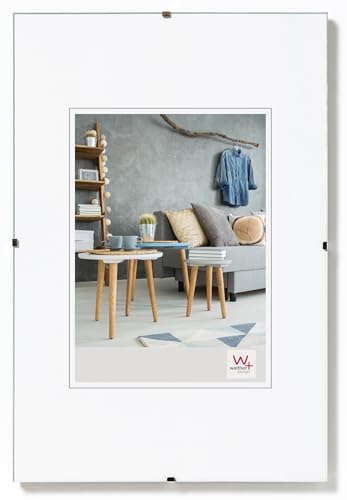 walther design Picture Frame Antireflective Glass 15 x 20 cm Frameless Picture Holder RB520A