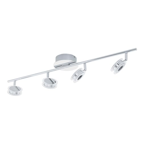 EGLO LED Ceiling Lamp Sarolo, Ceiling Spotlight, Chrome Stainless Steel