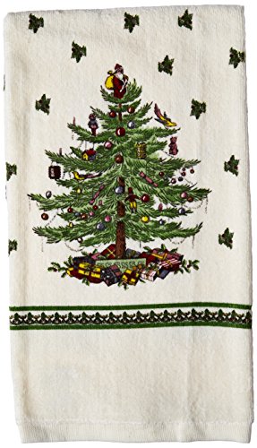 "Spode Avanti Linens Fabric Tablecloth, Kitchen Table Accessories, Holiday Home Decor Christmas Tree Collection, 60"" x 102"""