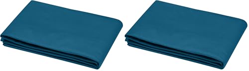 Lovely Casa - Duvet Cover - 200 x 200 cm - 100% Oeko-Tex Certified Cotton - Petrol - Eden Model - Bed Linen for Home - Soft and Comfortable - Ideal Standard Double Bed - Double (Pack of 2)
