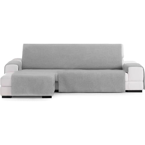 ECOMMERC3 Chaiselong Extra Left Universal and Versatile Sofa Cover ??? Grey Chaiselong Sofa Cover Protector Easy to Install for Back, Seat and Arms