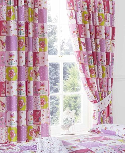 Kid's Club Patchwork Curtains Pair Pencil Pleat, Polycotton, Multi-Colour, 66 x 72-Inch
