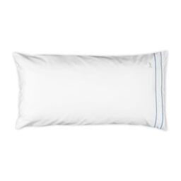 MÖVE Noblesse Pillowcase 80 x 40 cm 100% Cotton White/Light Blue