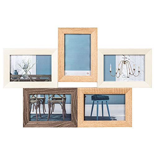 walther design Picture Frame 5X 10x15 cm with PassepArtout, Fiorito Wooden Frame EF515M