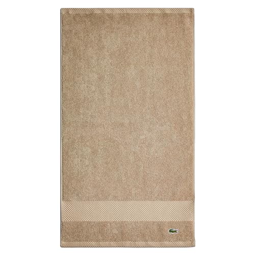 "Lacoste Heritage Supima Cotton Hand Towel, Sand, 16"" x 30"""