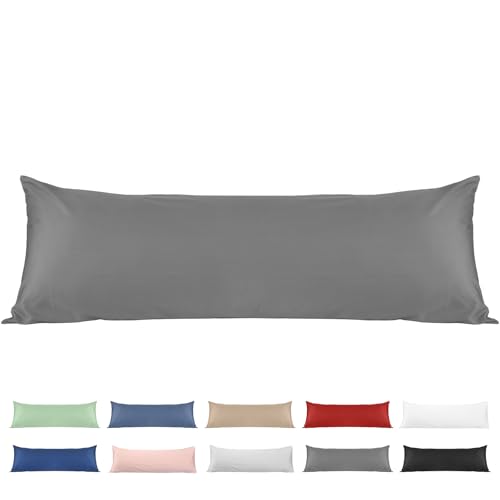 600 Thread Count Cotton Body Pillowcase, Deep Dream 20x54 Body Long Pillow Cover Pillowcases Sateen Weave, Soft and Breathable Envelope Closure Pillow Covers
