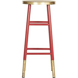 SAFAVIEH Glam Bar & Counter Stool, in Red and Gold