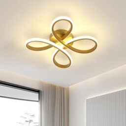 Comely Modern LED Ceiling Light, 30W 3375LM Ceiling Lamp Fixture 4500K Natural Light Lighting for Bedroom, Living Room, Dining Room, Kitchen, 30cm, Gold